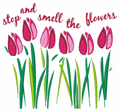 Smell Flowes Machine Embroidery Design