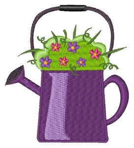 Picture of Water Can Flowers Machine Embroidery Design