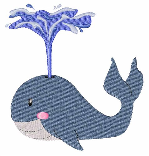 Whale Spout Machine Embroidery Design
