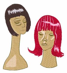 Picture of Wigs On Stands Machine Embroidery Design