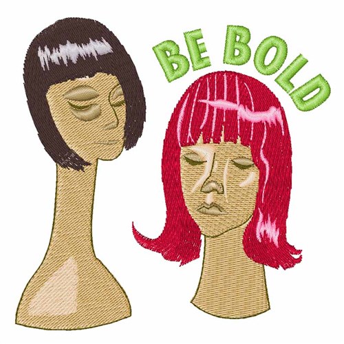 Bold Wigs Machine Embroidery Design