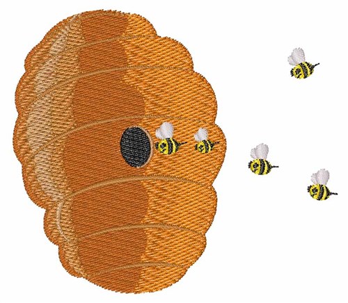 Bees & Hive Machine Embroidery Design
