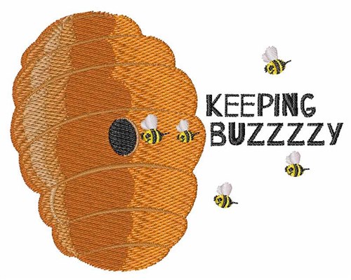 Keeping Buzzy Machine Embroidery Design