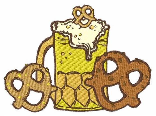 Picture of Beer & Pretzels Machine Embroidery Design
