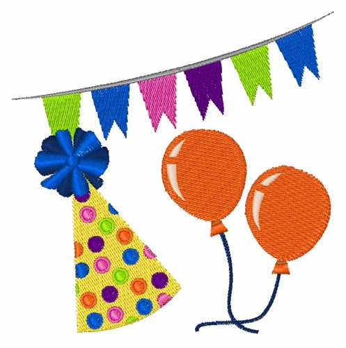 Birthday Party Machine Embroidery Design