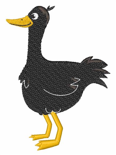 Black Duck Machine Embroidery Design