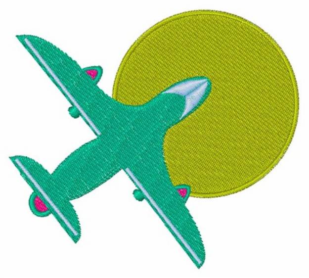 Picture of Plane In Sky Machine Embroidery Design