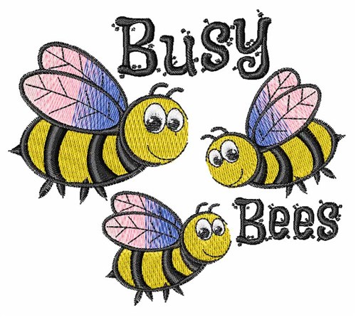 Busy Bees Machine Embroidery Design