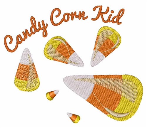 Candy Corn Kid Machine Embroidery Design