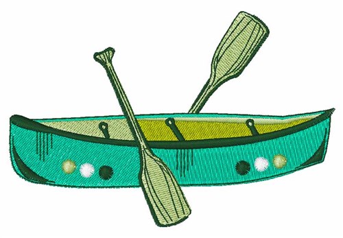 Canoe Boat Machine Embroidery Design