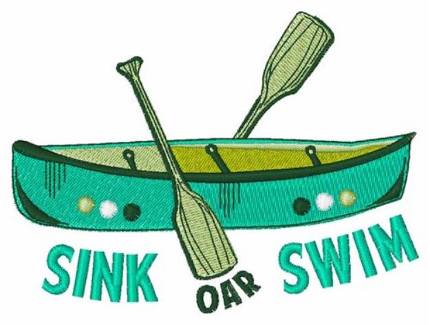 Picture of Sink Oar Swim Machine Embroidery Design