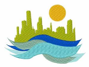 Picture of City Skyline Machine Embroidery Design