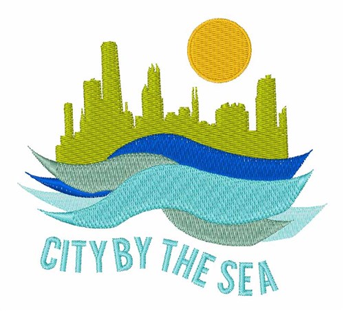 City By Sea Machine Embroidery Design