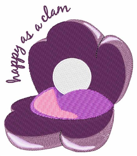 Happy As Clam Machine Embroidery Design