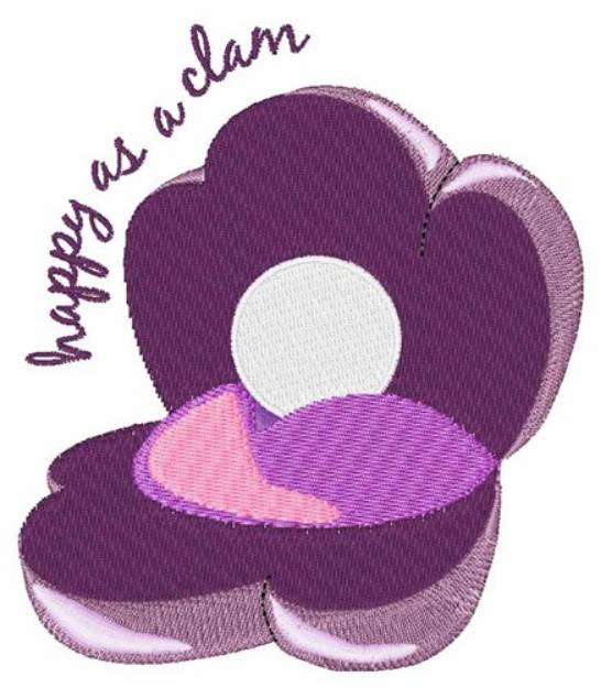 Picture of Happy As Clam Machine Embroidery Design
