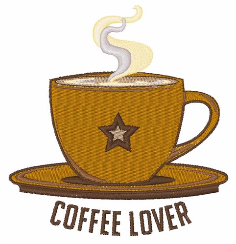 Coffee Lover Machine Embroidery Design