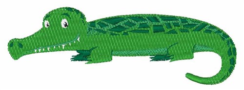 Cute Crocodile Machine Embroidery Design