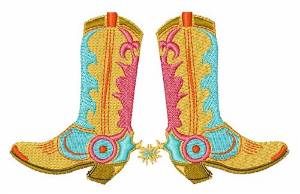 Picture of Cowboy Boots Machine Embroidery Design