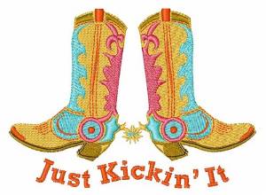 Picture of Just Kickin Machine Embroidery Design