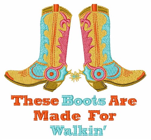 These Boots Machine Embroidery Design