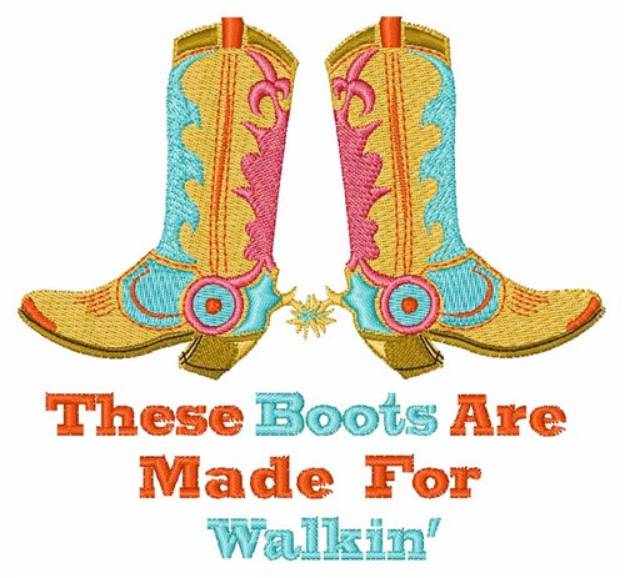 Picture of These Boots Machine Embroidery Design