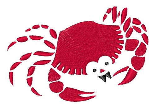 Red Crab Machine Embroidery Design