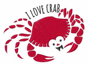 Picture of Love Crab Machine Embroidery Design