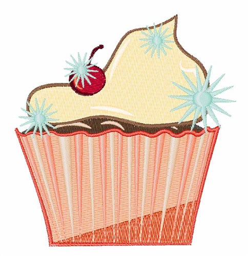 Cherry Cupcake Machine Embroidery Design