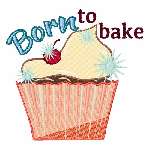 Born To Bake Machine Embroidery Design