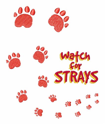 Watch For Strays Machine Embroidery Design