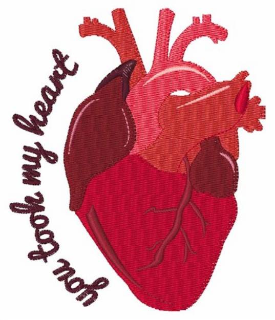 Picture of Took My Heart Machine Embroidery Design