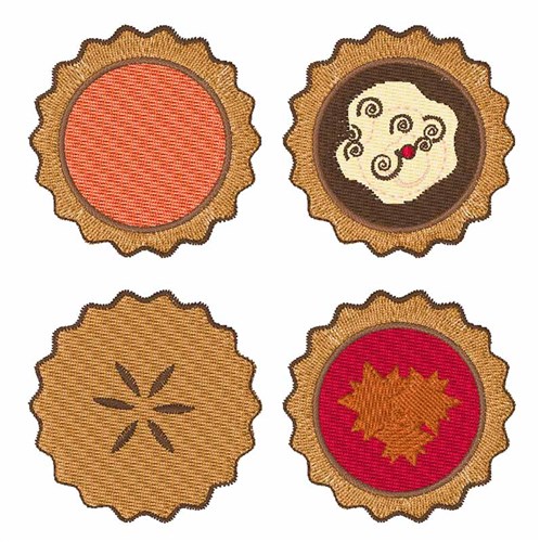 Four Pies Machine Embroidery Design