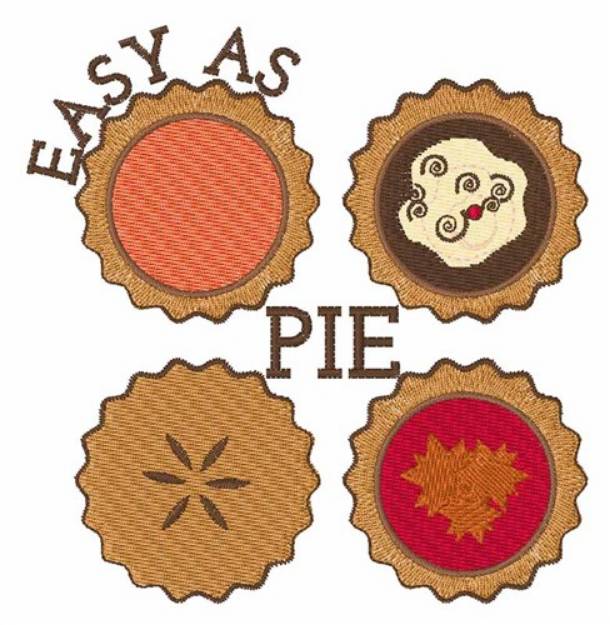 Picture of Easy As Pie Machine Embroidery Design