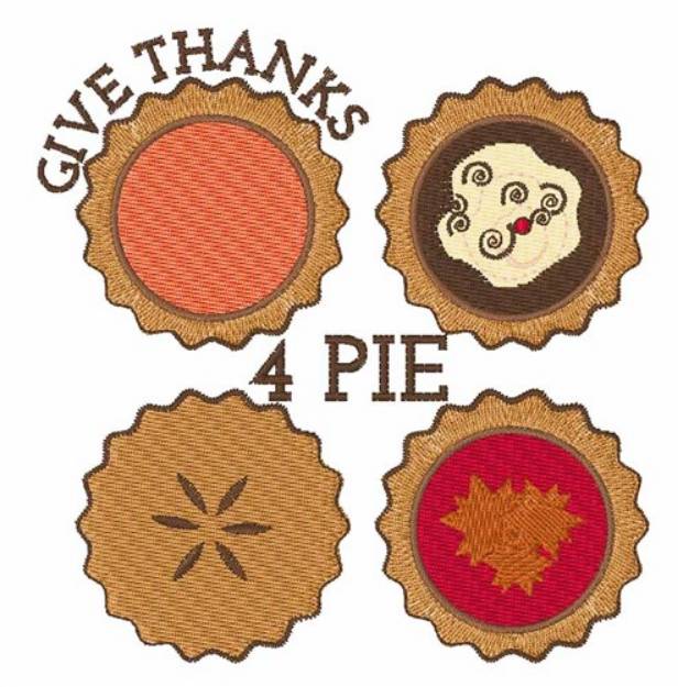 Picture of Thanks 4 Pie Machine Embroidery Design
