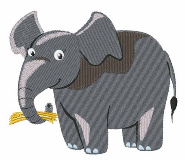 Picture of Happy Elephant Machine Embroidery Design