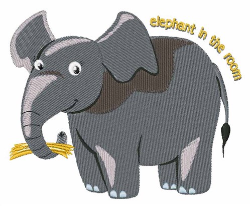 Elephant In Room Machine Embroidery Design