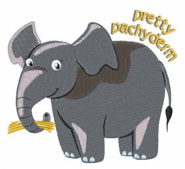 Picture of Pretty Pachyderm Machine Embroidery Design