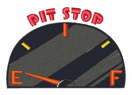 Pit Stop Machine Embroidery Design