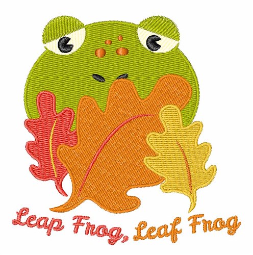 Leaf Frog Machine Embroidery Design