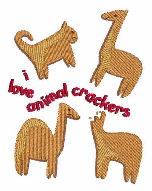 Picture of Love Animal Crackers Machine Embroidery Design
