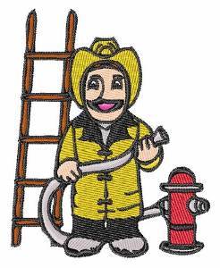Picture of Fireman Machine Embroidery Design