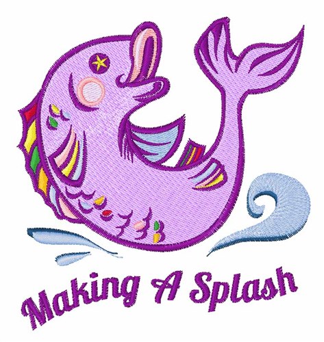 Making A Splash Machine Embroidery Design