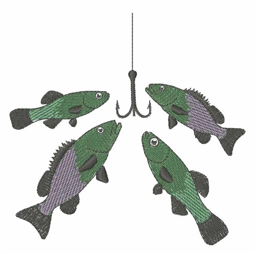 Catch Fish Machine Embroidery Design