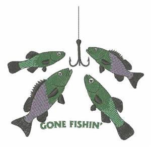 Picture of Gone Fishin Machine Embroidery Design