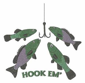 Picture of Hook Em Machine Embroidery Design
