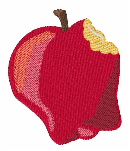 Apple Bite Machine Embroidery Design
