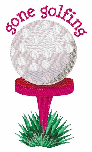 Gone Golfing Machine Embroidery Design