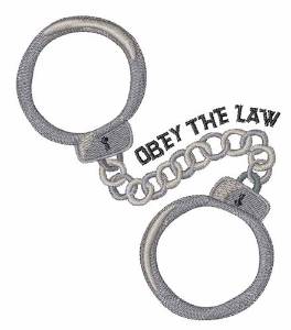 Picture of Obey The Law Machine Embroidery Design