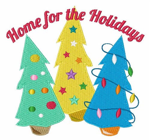 Home For Holidays Machine Embroidery Design