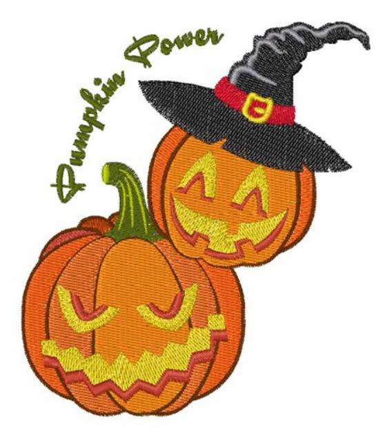 Picture of Pumpkin Power Machine Embroidery Design